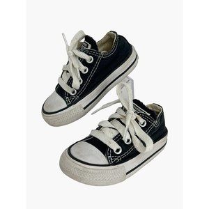 Converse All Star Size 4 Infant Toddler Black tennis shoe rubber sole